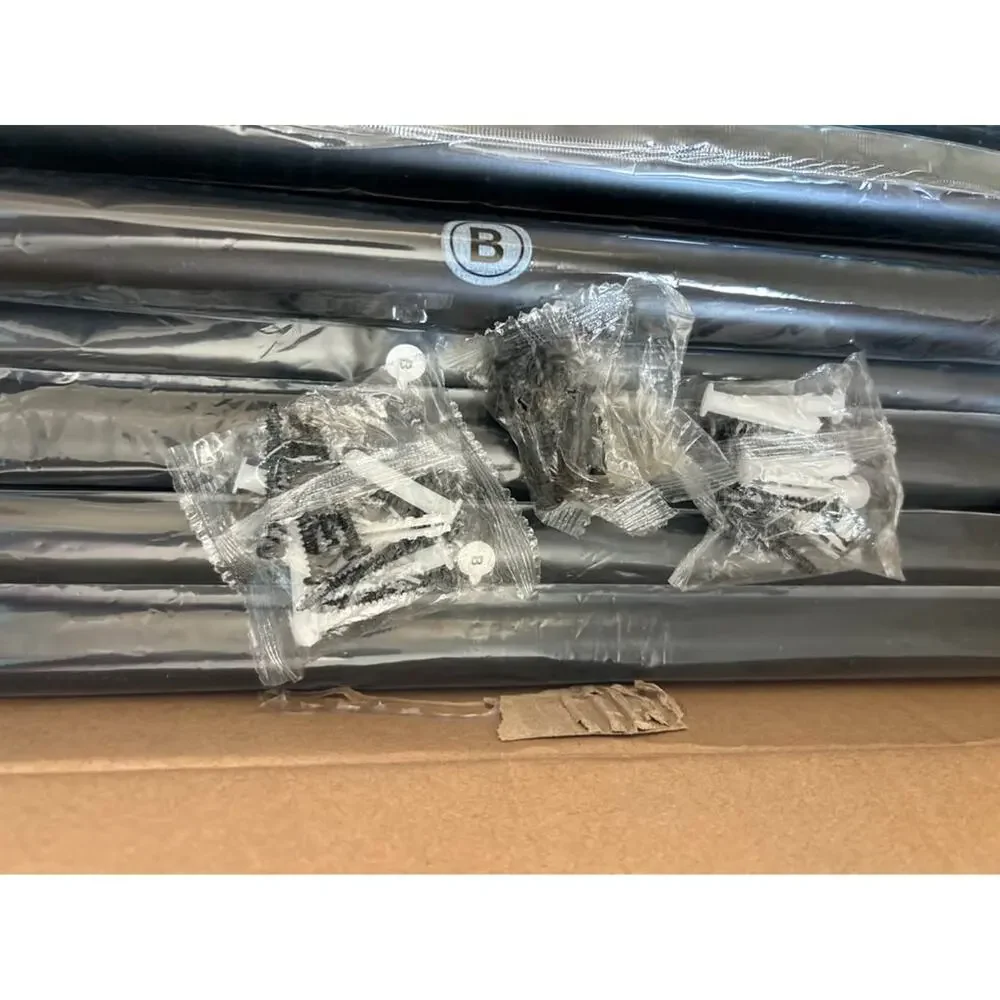 Byondeth WCR144B Black Window Curtain Rod Set Adjustable Hardware